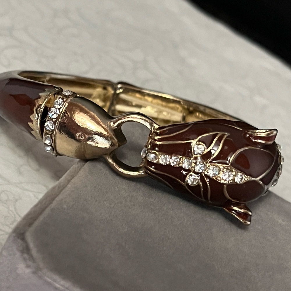 BOGO FREE Luxurious Gold &  Brown Panther Bracelet